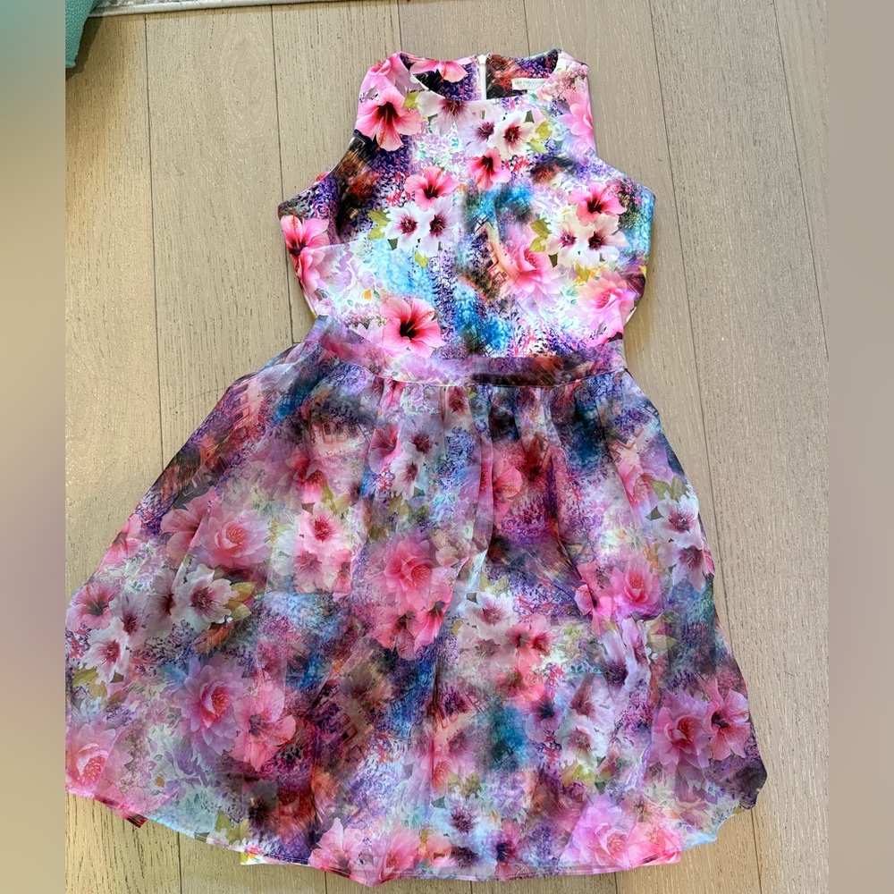Floral Dress with Detachable Skirt